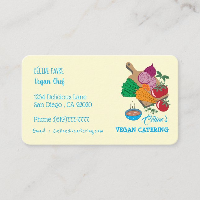 Vegan Catering Business Cards (Front)