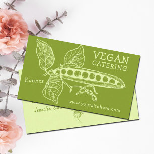 Vegan Catering Events (Customisable) Business Card