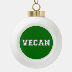 Vegan Ceramic Ball Christmas Ornament