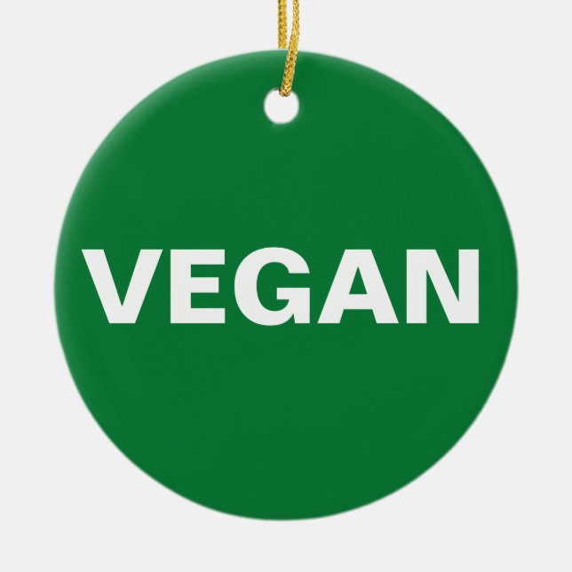 VEGAN CERAMIC TREE DECORATION (Front)