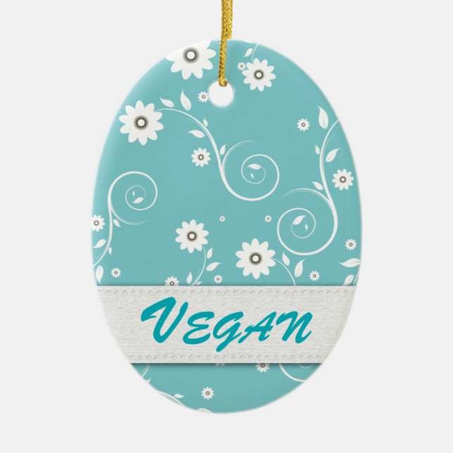 Vegan Ceramic Tree Decoration (Front)