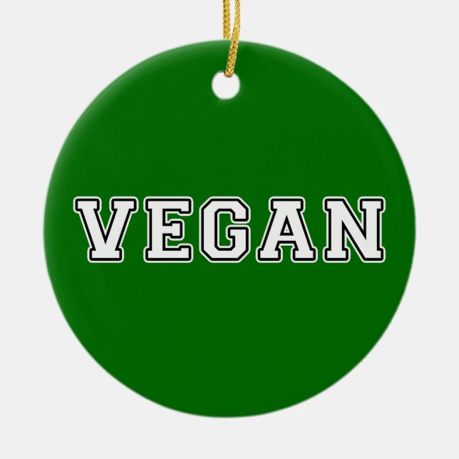 Vegan Ceramic Tree Decoration (Front)