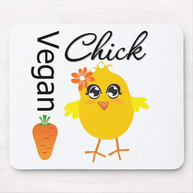 Vegan Chick 2 Mouse Mat (Front)