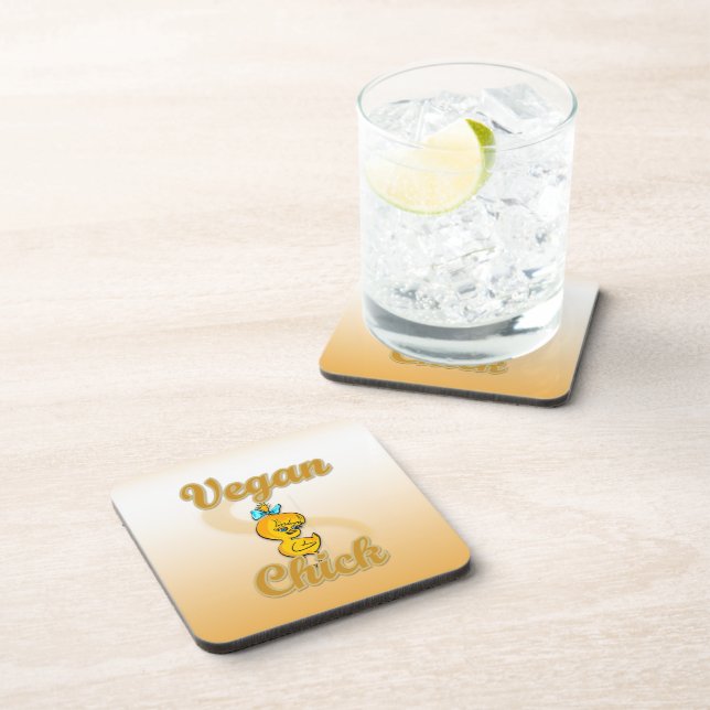 Vegan Chick Coaster (Right Side)