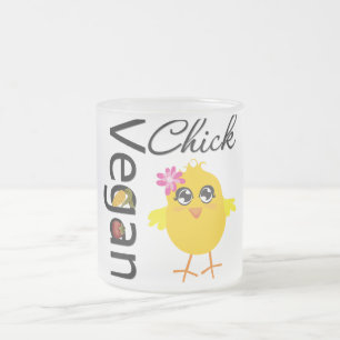 Vegan Chick Frosted Glass Coffee Mug