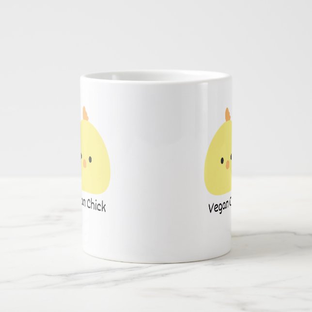 Vegan Chick Large Coffee Mug (Front)