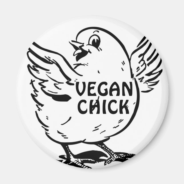 Vegan Chick Magnet (Front)