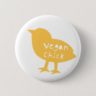 Vegan Chick (yellow) button