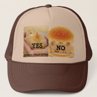 VEGAN chicken in hand or on bun? Trucker Hat