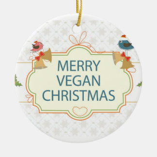 Vegan Christmas Ceramic Tree Decoration