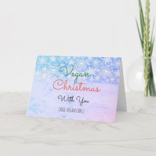 Vegan Christmas Greeting card for vegan