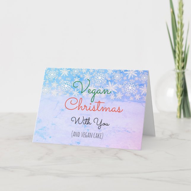 Vegan Christmas Greeting card for vegan (Front)