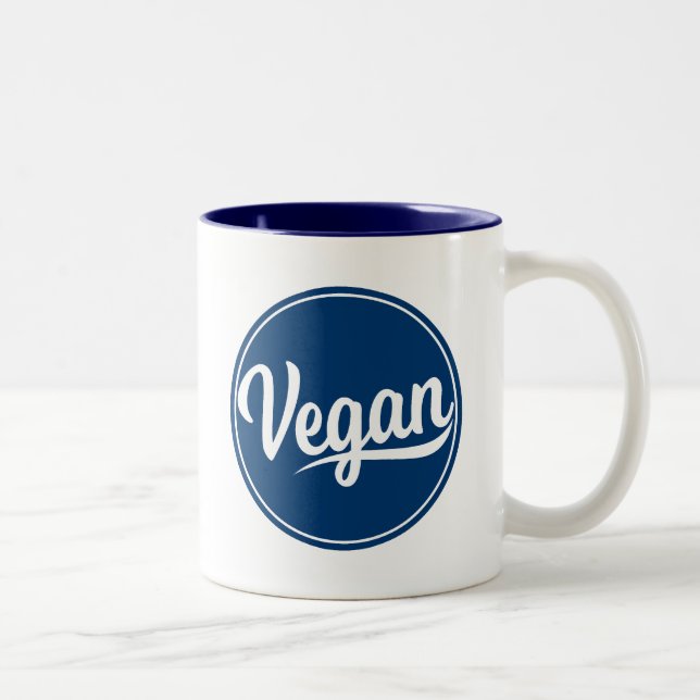 Vegan Circle Two-Tone Coffee Mug (Right)