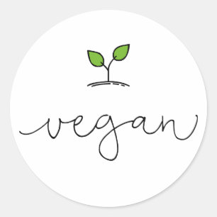 Vegan Classic Round Sticker