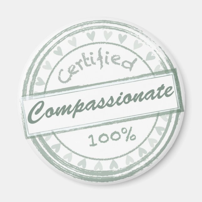 Vegan Compassionate Refrigerator Magnet (Front)