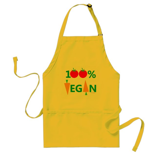 Vegan Cooking Cute Humourous Apron (Front)