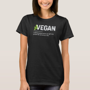 Vegan Definition Funny Vegan Life Love Vegetables T-Shirt