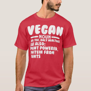 Vegan Definition Funny Vegetarian Humour  T-Shirt