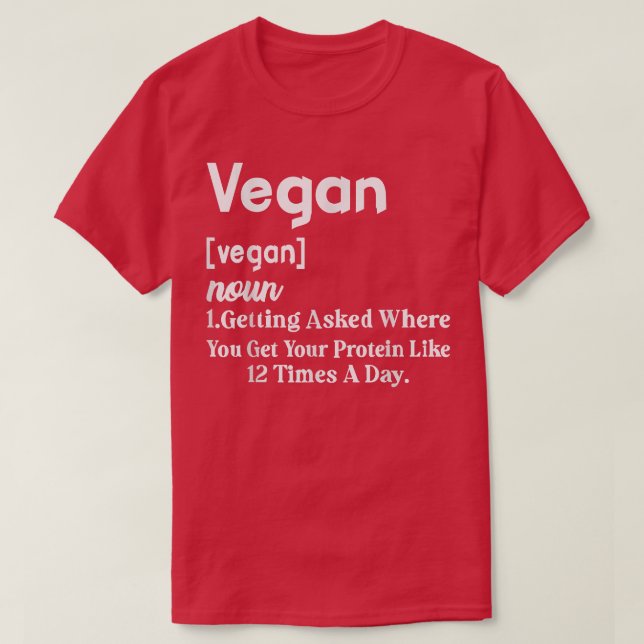 Vegan Definition Funny Vegetarian Plant Lover T-Sh T-Shirt (Design Front)