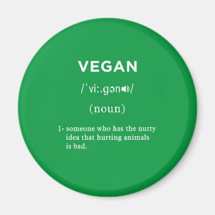 vegan definition green circle magnet