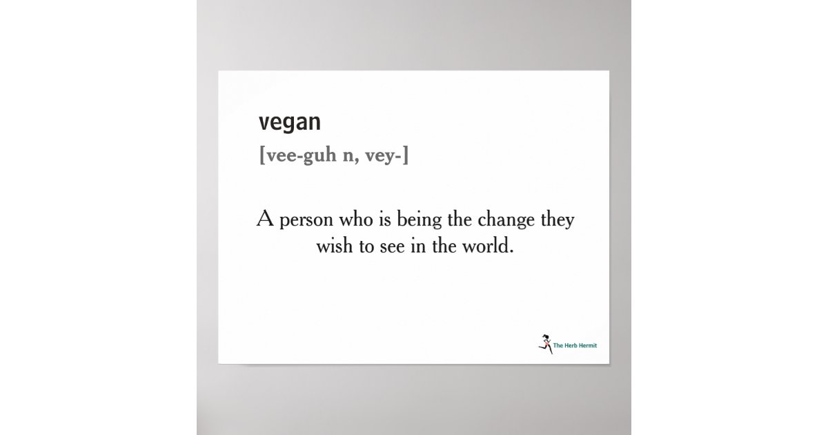 Vegan Definition Poster Zazzle