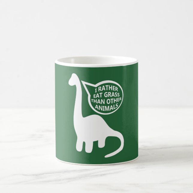 Vegan Dinosaur Coffee Mug (Center)