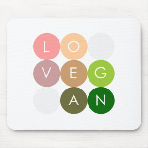 Vegan Dot Love Mouse Mat