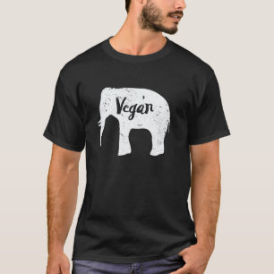 Vegan Elephant Lover Herbivore Plant Based Animal T-Shirt