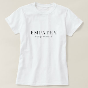 Vegan EMPATHY Modern Simple Minimal Typography  T- T-Shirt