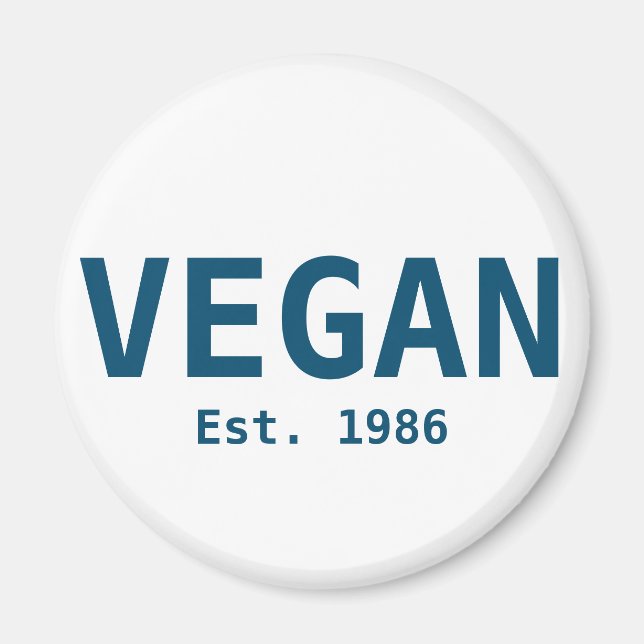 Vegan, Est. Magnet (Front)