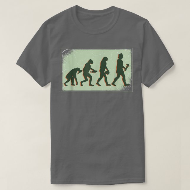 Vegan Evolution Veggie Vegetarian  T-Shirt (Design Front)