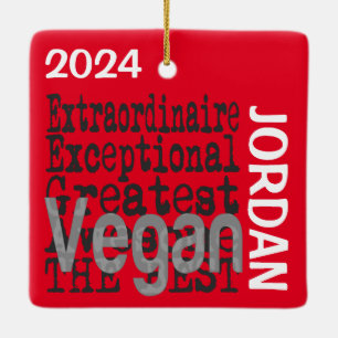Vegan Extraordinaire CUSTOM Ceramic Ornament
