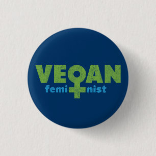 Vegan Feminist 3 Cm Round Badge