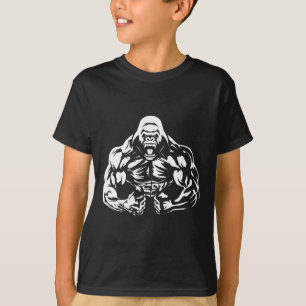 Vegan Fitness Gorilla Workout Apparel T-Shirt