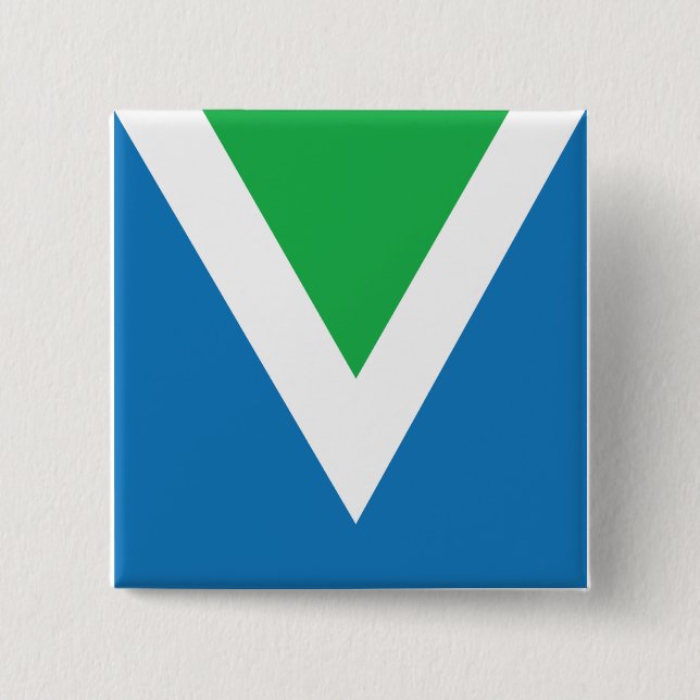 Vegan Flag Square button (Front)