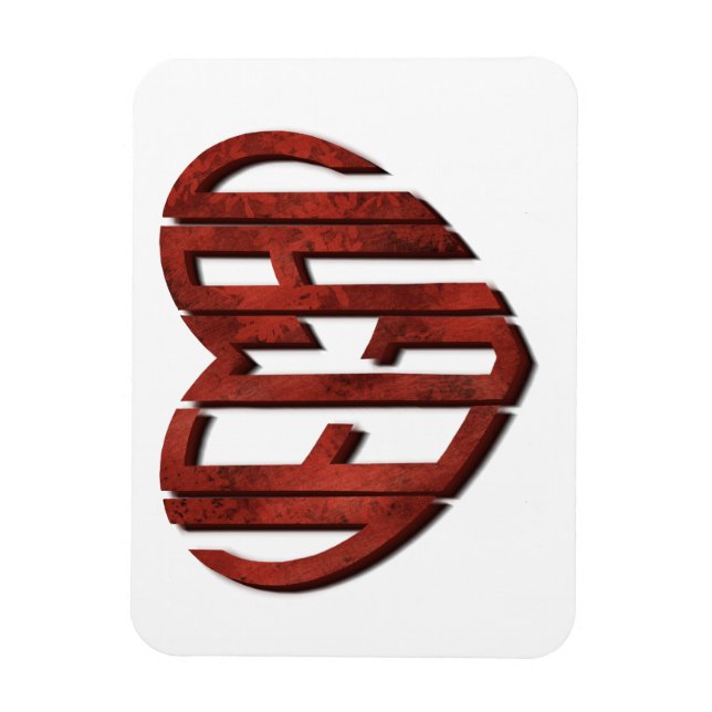 Vegan Flower Heart Magnet (Vertical)