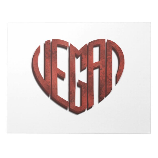 Vegan Flower Heart Notepad (Front)