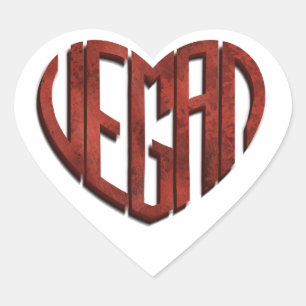 Vegan Flower Heart Sticker