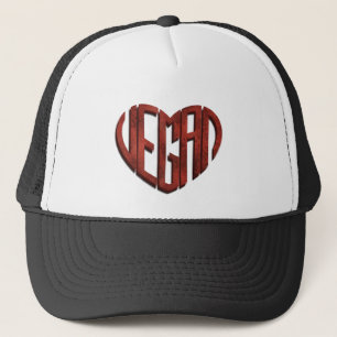 Vegan Flower Heart Trucker Hat