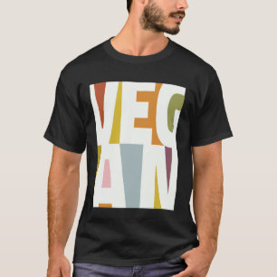 Vegan Food Colourful 60s Hippy Vegetarian Gift for T-Shirt