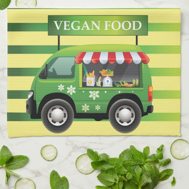Vegan Food Kitchen Towel (Folded)