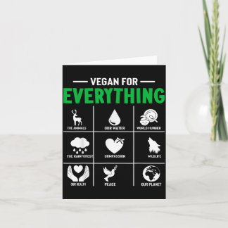 Vegan for everything - vegan vegetarian  card