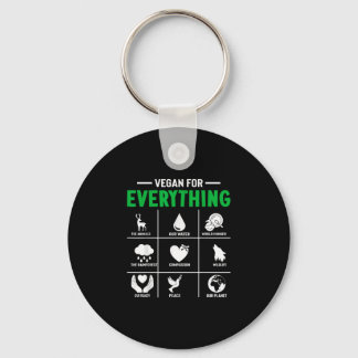 Vegan for everything - vegan vegetarian  key ring