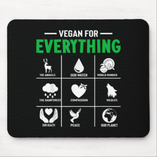 Vegan for everything - vegan vegetarian  mouse mat