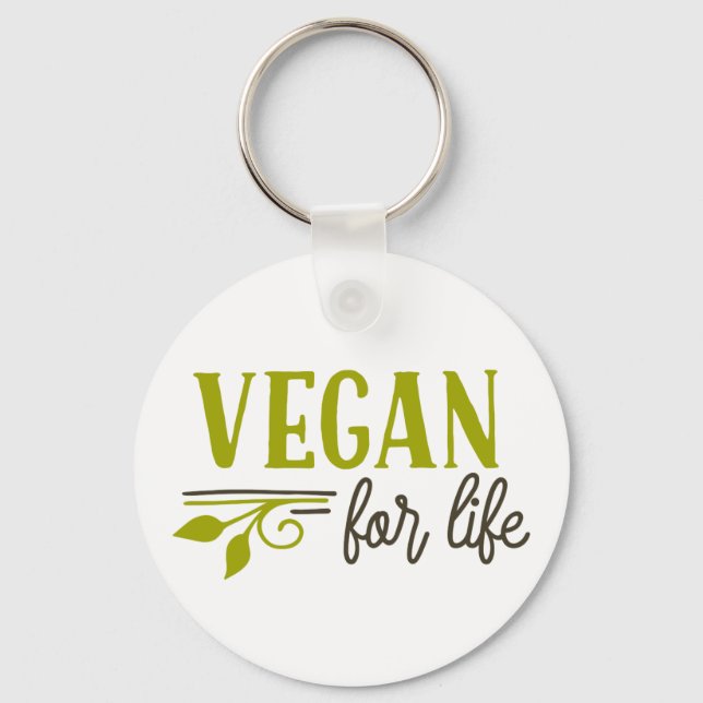 Vegan For Life Key Ring (Front)
