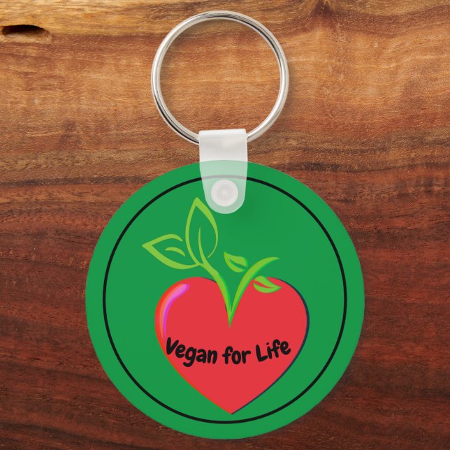 Vegan for Life key ring (Front)