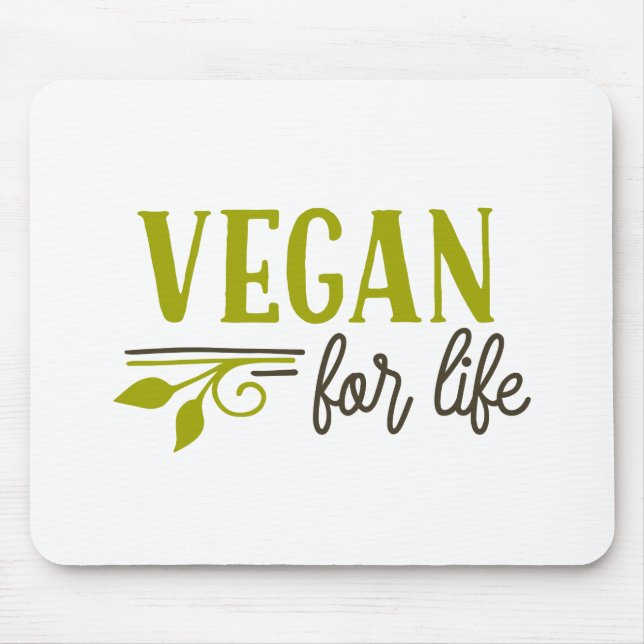 Vegan For Life Mouse Mat (Front)
