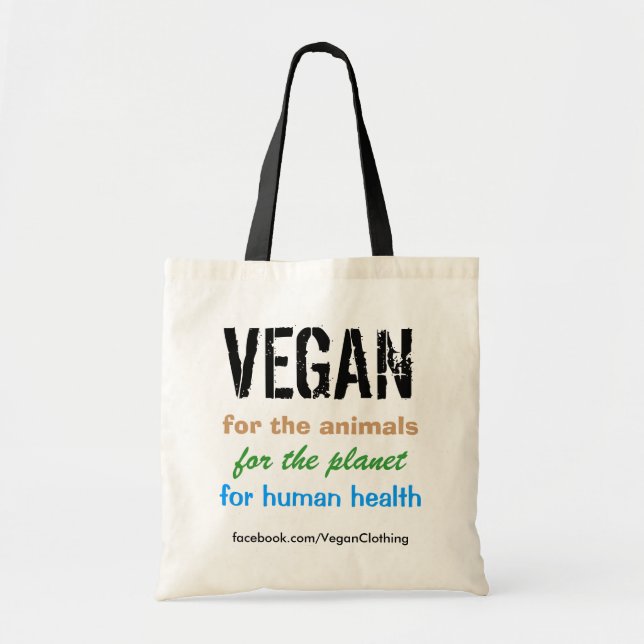 VEGAN, for the animals ... Bag (Front)