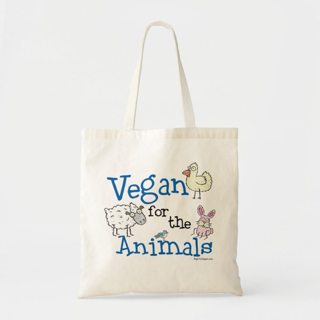 Vegan for the Animals Tote Bag (Front)