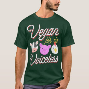 Vegan For Voiceless Cute Farm Animals Cow Pig Chic T-Shirt